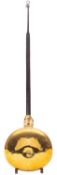 A George I copper and wrought iron bed-warming pan,