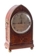 F. Smart, St. James's a Regency Gothic shaped brass-bound mahogany bracket clock