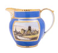 A Grainger's Worcester 'named view' blue ground jug,