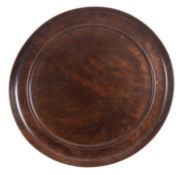 A George III walnut tray, possibly for visiting cards,