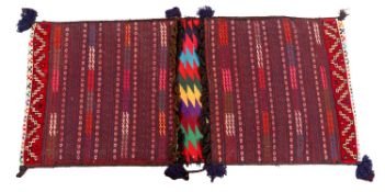 A Turkoman flat weave saddle bag,