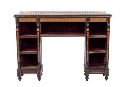 A late Victorian Aesthetic movement ebonised,