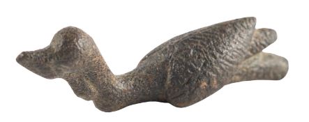 A ROMAN BRONZE MODEL OF A HERON, CIRCA 2ND-3RD CENTURY A.D., (elements missing) 3⅛in. (8cm.