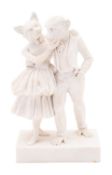 A Coalport Parian group representing 'Beauty and the Beast',
