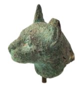 AN EGYPTIAN BRONZE CAT HEAD, LATE PERIOD, CIRCA 664-332 B.C.