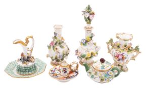 A group of 19th century Coalport and other English porcelain 'miniatures' comprising a
