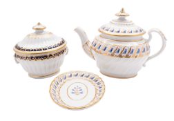 A Flight & Barr Worcester teapot, cover and stand,