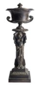 A Regency patinated bronze brûle-parfum incense burner,