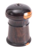 A turned lignum vitae go-to-bed, 19th century; with domed top and knopped,