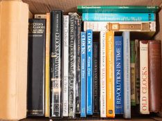 A selection of twenty-one horological reference books to include: Clocks & Watches Antique Clocks