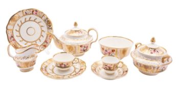 An English porcelain part tea and coffee service, possibly Coalport,