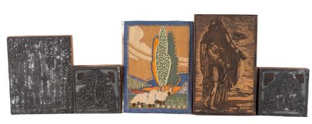 Margaret Phyllis Jobson (19th Century) - Artist's printing blocks and copper plates relating to
