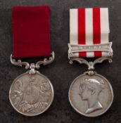 A Victorian Indian Mutiny Pair to '3411 Drum Maj R Murray 61st Foot' Indian Mutiny Medal with Dehli