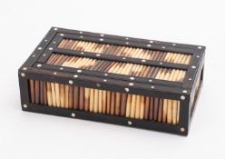 A modern Swiss burr walnut and inlaid music box.