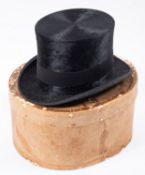An early 20th Century Garrard Hats for Austin Reed black top hat.