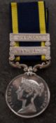 A Victorian Punjab Medal with Mooltan and Goojerat clasps to 'John Burton 32nd Foot' together with