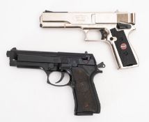 An KWC Model M92FS 1911 .22 calibre BB gun, and a similar SMK G10 .