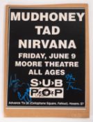 Mudhoney, Two signed reproduction 2018 tour posters.