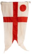 A Royal Navy regulation pattern flag for the rank of Rear-Admiral,