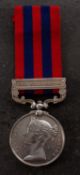 A Victorian India General Service Medal with Chin Hills 1892-93 clasp to '936 Sappr Mooniswiny No2