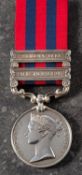 A Victorian India General Service Medal with Hazara 1891 and Samana 1891 clasps to '5363 Pte E P