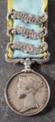 A Crimea Medal with Azoff, Balaklava and Sebastapol clasps to '2703 Thomas Brown