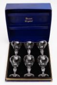 A Cunard line Britannic set of 6 cased Stuart Crystal glasses.