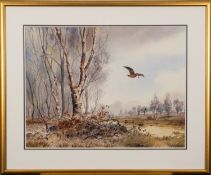 * Robert W Miliken (British, 1920-2014) - Woodcock flying from a wood