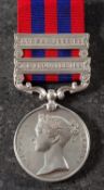 A Victorian India service Medal with North East Frontier a1891 and Lushai 1889-92 claps to '3105