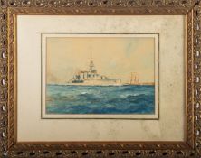 William Minshall Birchall (American, 1884-1941) - 'Under the White Ensign' - Watercolour - Titled,