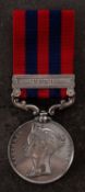 A Victorian India general Service Medal with Pegu clasp to 'Henry Cutler 51st K.O.Lt Infy'.