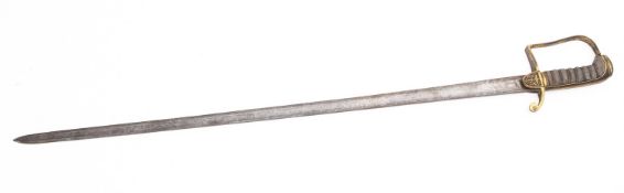 A Victorian Royal navy regulation pattern midshipman's sword,