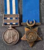 An Egypt pair to '14080 Lce Corpl A Willis 24th RE' (24th Field Company Telegraph Battalion) Egypt