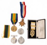 A WWI pair awarded to 32704 Pte J Alford RAMC.