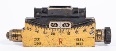 A WWI Kershaw & Son Ltd Mk III Clinometer sight. Serial number 1135 and stamped 1918 to the reverse.
