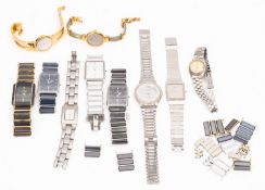 A group of five Pierre Renoir wrist watches. Together with a further four fashion watches.