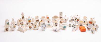 A collection of various crested wares.
