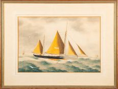 C H Parker (early 20th century pierhead school) - 'Prudence' - Watercolour on paper - Signed and