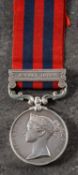 A Victorian India General Service Medal with Jowaki 1877-8 clasp to 2373 Pte Henry Southwell 51st