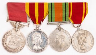 A Fire Service group of four medals awarded to Dudley Raeburn Marsden BEM Acting Chief Officer