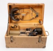 A pair of WWII German Doppelfernrohr 10x80 flak binoculars, maker Ernst Leitz, Wetzlar,