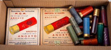 Two boxes of MGM Anoxyd 16 gauge cartridges.