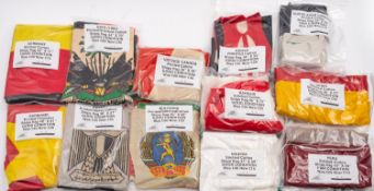 A collection of twenty-six national maritime flags originating from a working merchant vessel's