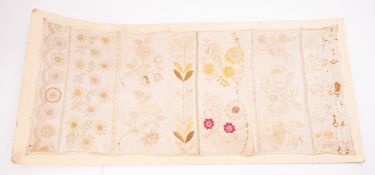 A 19th Century French embroidered silk panel.