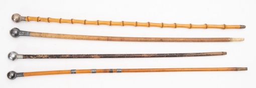 An early 20th Century silver topped Ofiicer's Swagger Stick for the Rifles Division.