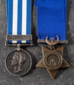 An Egypt pair to '1258 Pte J Gregory 2nd Rgt IR Fus' Egypt Medal with El-Teb_Tanaai claps and