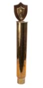 An early 20th century brass 3 inch shell case dinner gong,