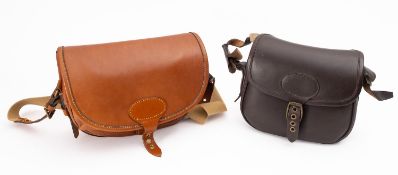 A Ray Ward, London, brown tan leather cartridge bag,