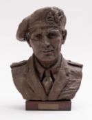 After Constance Freedman (British 1928-1982) a resin bust of Field Marshal Montgomery.