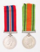 A collection of nine WWII medals.